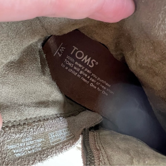 Toms Taupe Lunata Womens Ankle Booties 7 - Picture 9 of 9